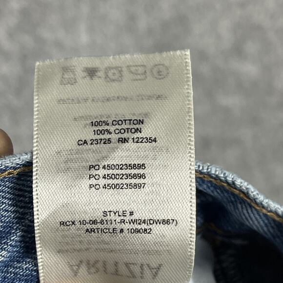 Aritzia Denim Forum Jeans Womens 24 The Farrah High Rise Wide Leg Light Wash - Picture 16 of 16